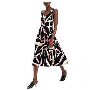 Alfani Petite Printed Fit & Flare Midi Tank Dress Size PL